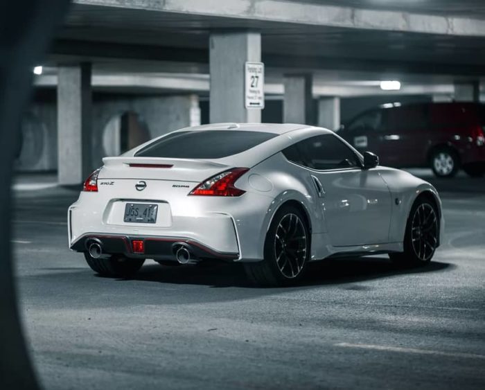 Nissan Driving in Parking Lot