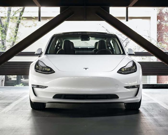 Parked Tesla